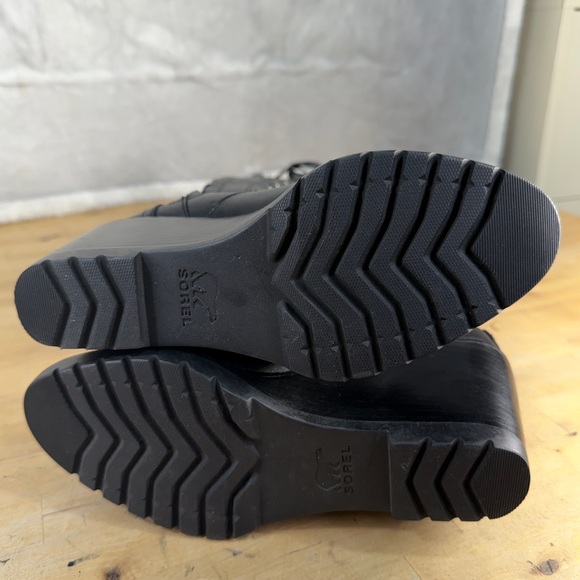 Sorel Black Wedge Lace-Up Boots - Picture 6 of 16